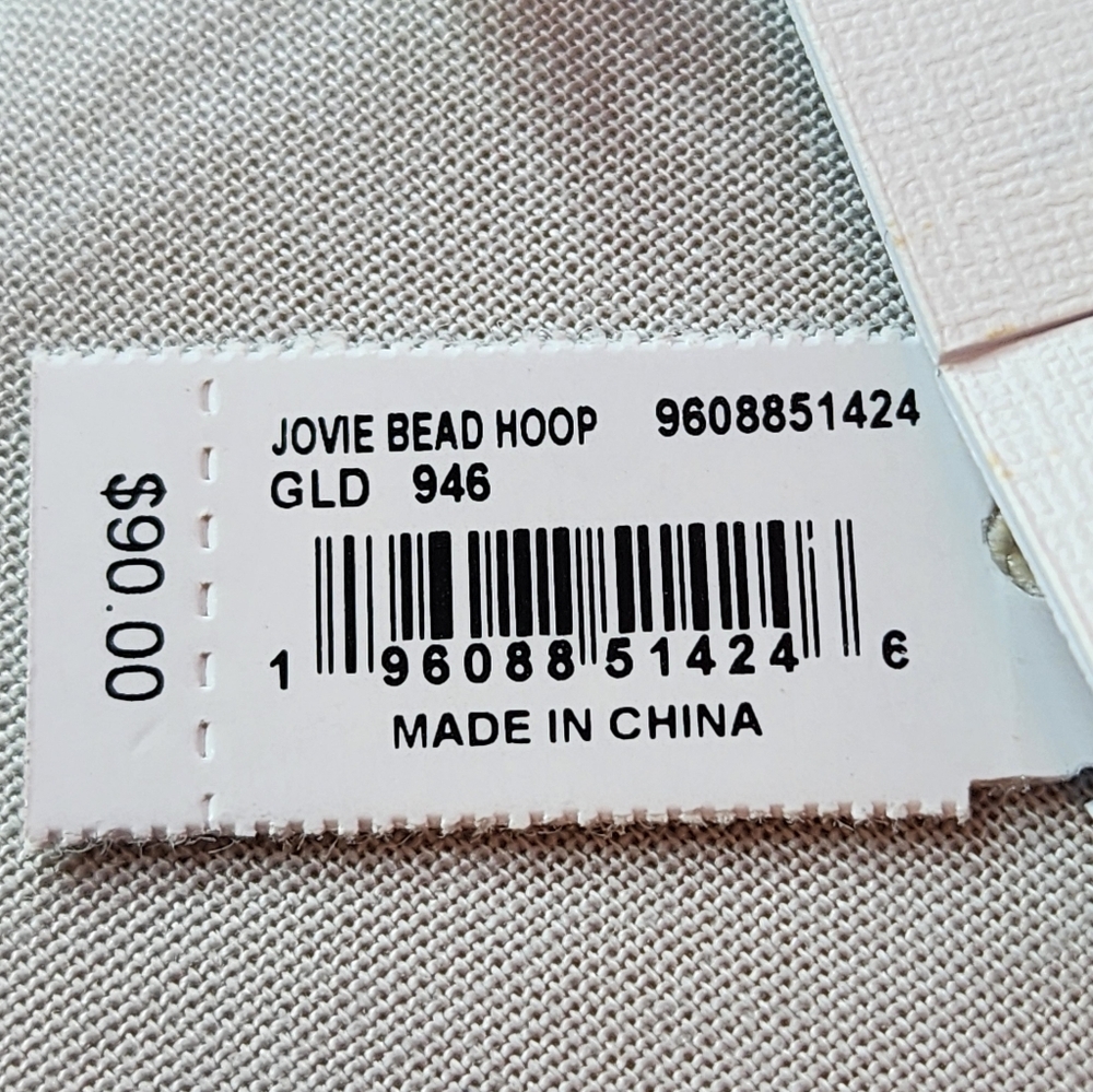 Kendra Scott Jovie Gold Beaded Hoop Earrings - Picture 6 of 6